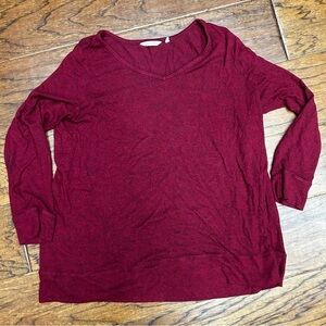 Soft surroundings marled vneck shirt